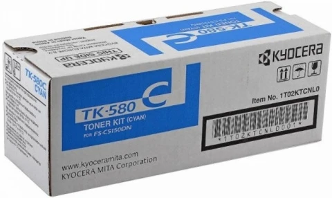 Тонер-картридж Kyocera <TK-580C> для FS-C5150DN (2800 стр) голубой 