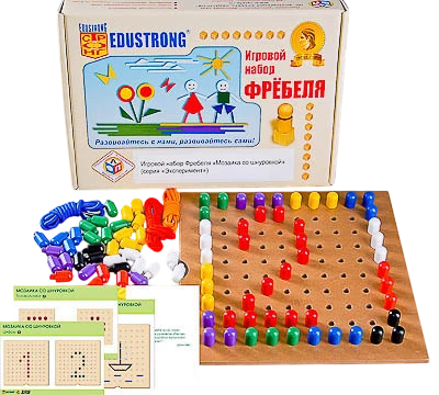 Игровой набор Фребеля, <Мозаика со шнуровкой (серия "Эксперимент")> 3+