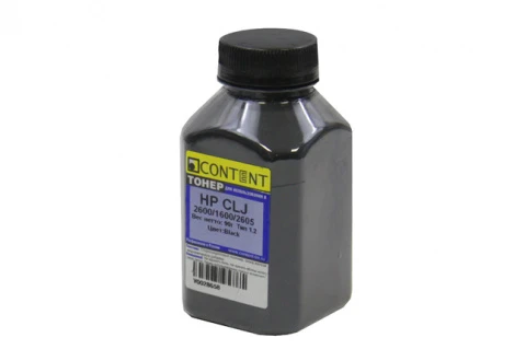 Тонер НР CLJ 2600/1600/2605, 90 гр./фл, черный, Тип 1.2, Content